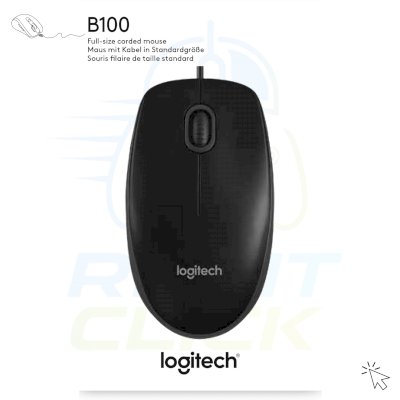 Logitech B100 Wired Mouse Black
